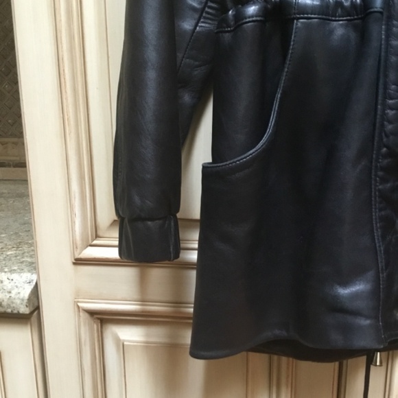 Damselle Vintage Chocolate Leather Coat - Picture 9 of 16